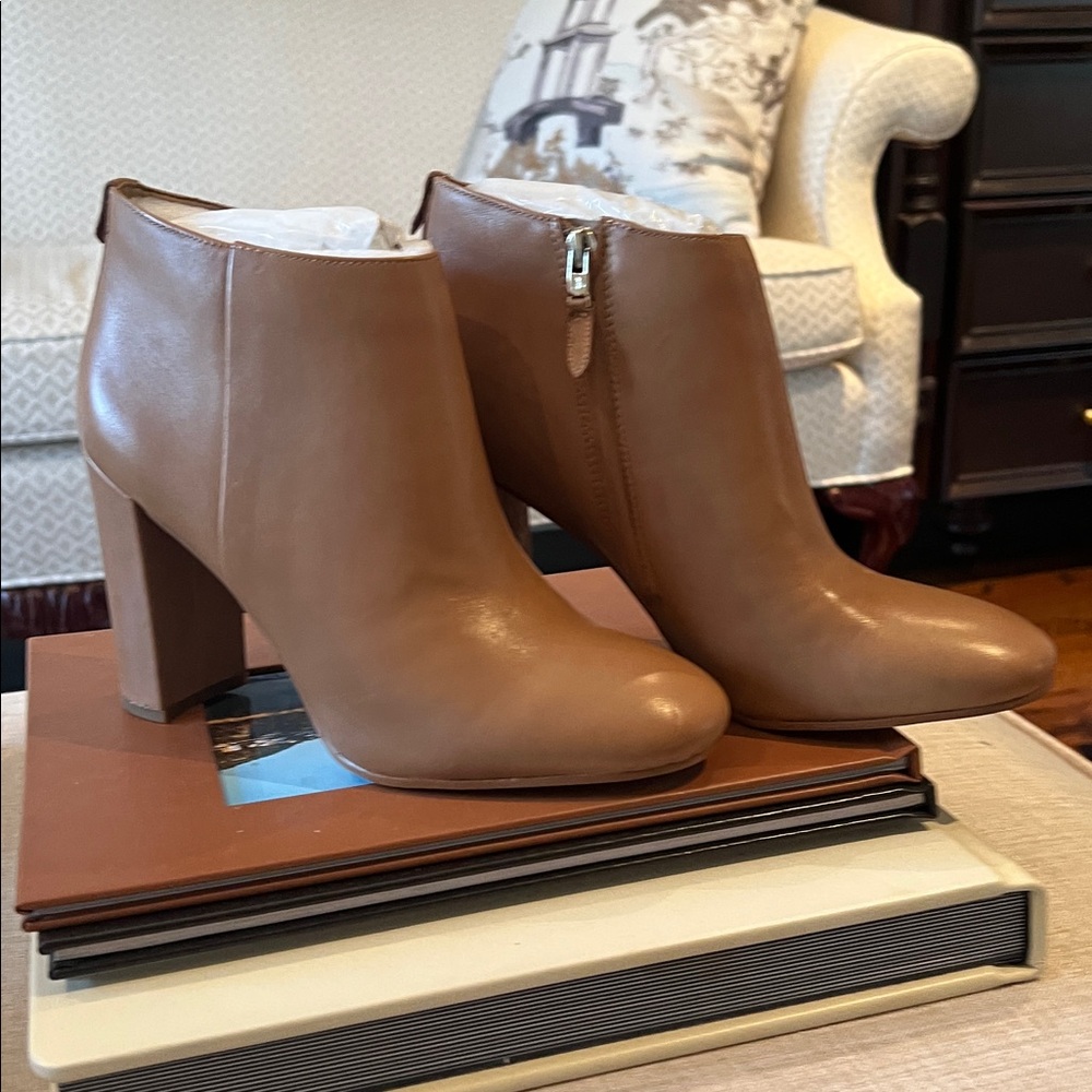 Sam Edelman Tan Leather Ankle Boots Sz 8.5